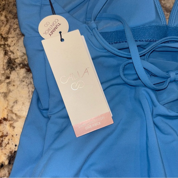 CALIA Women's Swim Triangle Strappy Back One Piece NWT - Picture 8 of 10